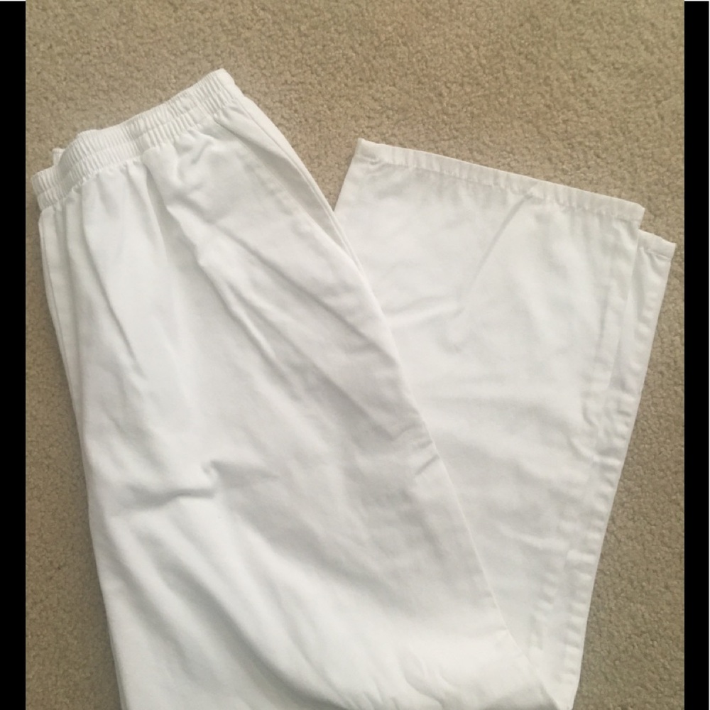 White scrub pants
